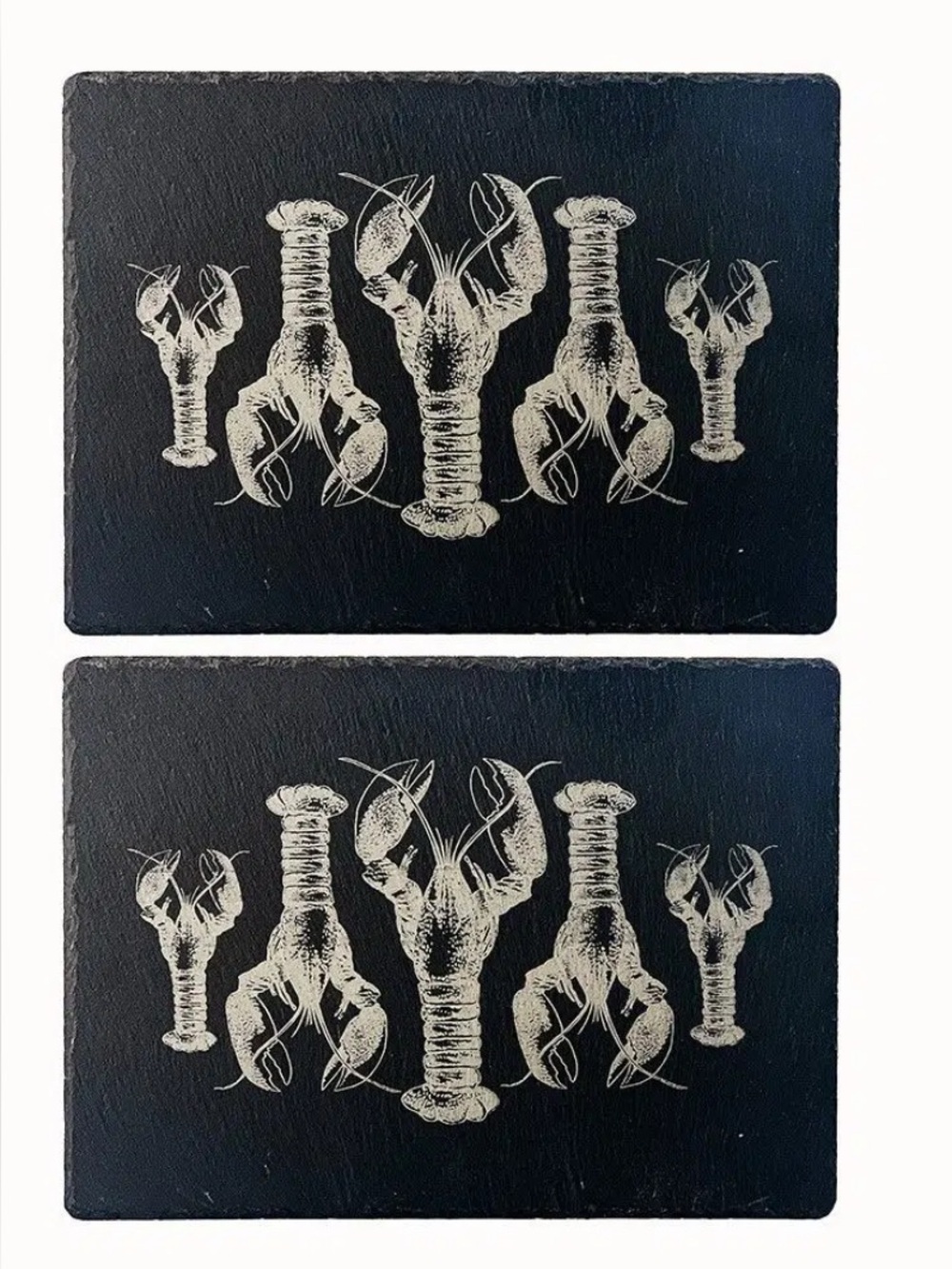 Selbrae House Lobster Slate Placemats Set of 2 Scotland Coastal NEW